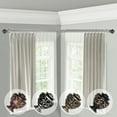 thumbnail image 2 of Domovina Raina 13/16-inch Double Corner Window Curtain Rod-Color:Cocoa,Size:120-170", 2 of 2