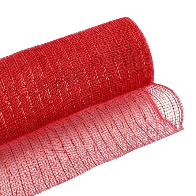 Christmas Decorative Mesh Ribbon, F Party Backdrop Ribbon, Polyester Fiber Festival Decorative Mesh Ribbon, 26Cmx10Yds for Gift Wrapping Wedding And Party Atmosphere Creation