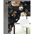 thumbnail image 2 of Vintage Black Floral Swag Valances for Windows, Small Curtains Drapes, Spring Seasonal Botanical Blooms Kitchen Window Curtains Over Sink Window Treatment Valance for Bedroom/Bathroom 56"x36", 2 of 5