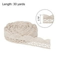 thumbnail image 2 of Unique Bargains Lace Trim Ribbon 30 Yards 0.79 Inch Cotton Elastic Trim for Craft,Gift Wrappers,Headbands,Beige Style 1, 2 of 5