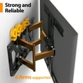 thumbnail image 3 of MountLiving Ultra Slim TV Wall Mount for 26-65" Screens, 1.3" Thin Profile, Swivel & Tilt, Max VESA 400x400mm, 99 lbs, Fits 16" Studs, 3 of 11