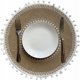 thumbnail image 3 of Juego de 4 manteles individuales redondos para mesa de comedor estilo bohemio con forma de bola blanca para invierno, 3 of 5