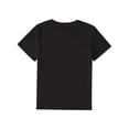 thumbnail image 2 of T-Shirt pour Femmes, 100 % Polyester Col Rond, Style Décontracté avec Motif Alphabet, Haut en Tricot Longueur Régulière pour Printemps/été, 2 of 5