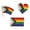 LoveFlag-3pcs, variant on Lapel 3pcs Pack Funny Design Love Flag Series Pride Rainbow Equality LGBTQ Gift Pride Month Presents