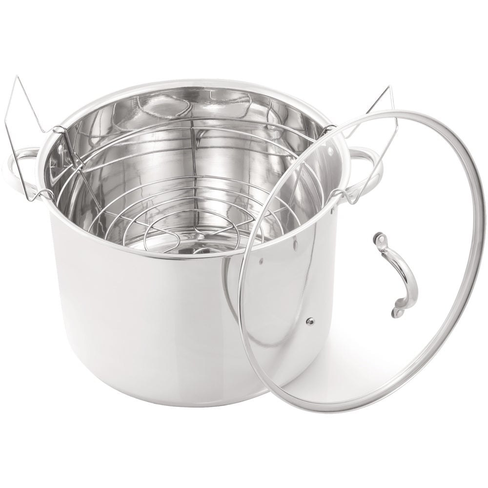McSunley 21.5 Qt. Prep-n-Cook Stainless Steel Canner with Jar Rack ...