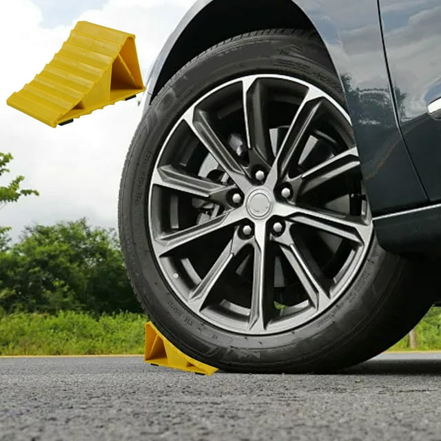 Danhjin Vehicle Restraint Hot Selling Car Stopper Tire Non-Slip Block Portable Car Skids-Proof Car Stopper Car Stopper Suitable for Rvs Sedans Suvs Etc