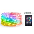 thumbnail image 4 of Cadena de luces LED de cuero de color mágico de 5 V, resistente al agua, con doble control, para correr con agua y caballos, con control remoto por USB, para ambiente, 4 of 5