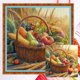 thumbnail image 1 of Hilo Algodón Ecológico Bordado Punto Cruz Cesta Cosecha 11CT 40x40cm, 1 of 9