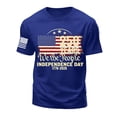 thumbnail image 4 of UngA America 250th Anniversary Shirt, 4th of July Shirts Patriotic Shirts for Men American Flag Patriotic Short Sleeve Shirts USA Star Stripes Graphic T Shirt (Blue,M), 4 of 5