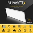thumbnail image 6 of NUWATT 2 Pack 1x4 FT LED Surface Mount Panel 120-277V Universal Voltage, 3CCT 3000K/4000K/5000K Selectable, 4000LM, 40W, Internal Driver, 0-10V Dimmable, 12x48 Inch Flush Mount Ceiling Light, 6 of 9