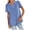 Blue, variant on HONHUZH T Shirts,Women's Loose Short Sleeve T-shirt Round Neck Solid color Tops