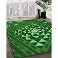 thumbnail image 2 of Ahgly Company Indoor Square Patterned Deep Emerald Green Area Rugs, 3' Square, 2 of 6