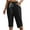 Black, variant on Women's Capris Hiking Pants New Capris Jogger Sweatpants for Women Stretch Waist Drawstring Pants Casual Comfy Athletic Cropped Pant with Pockets Blue S