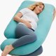thumbnail image 1 of Almohada de embarazo Momcozy en forma de U para todo el cuerpo, color azul Tiffany, 1 of 7