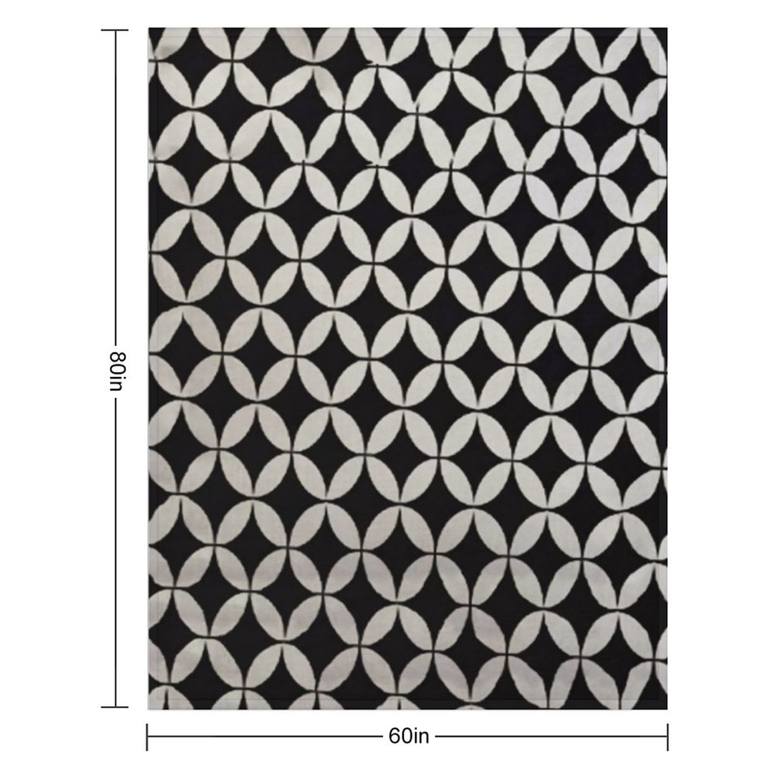 Black and white The Full Collection of Flannel Blanket Lightweight Cozy Bed Blankets Soft Throw Blanket Fit Couch Sofa for Kids Adults 60"×80"