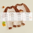 thumbnail image 3 of larppty Newborn Girl Boy Thanksgiving Clothes Infant Sweatshirt Jumpsuit Turkey Romper Baby First Thanksgiving Outfit, 3 of 4