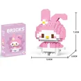 thumbnail image 4 of Sanrio Hello Kitty Building Blocks Cartoon Character Melody Assembled Model building block Dolls Toys Children Gifts, 4 of 6