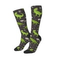 thumbnail image 2 of Fotbe Dinosaur Skeleton print Women's Men's Novelty Crew Socks Cotton Socks Knee High Socks for Walking,Running,Nurses,Pregnancy, 2 of 9