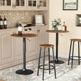 thumbnail image 5 of HOOBRO Cocktail Table  27"-35.4" Height-Adjustable Round Bar Table Living Room Dining Room Bistro Rustic Brown BF58BT01G1, 5 of 10