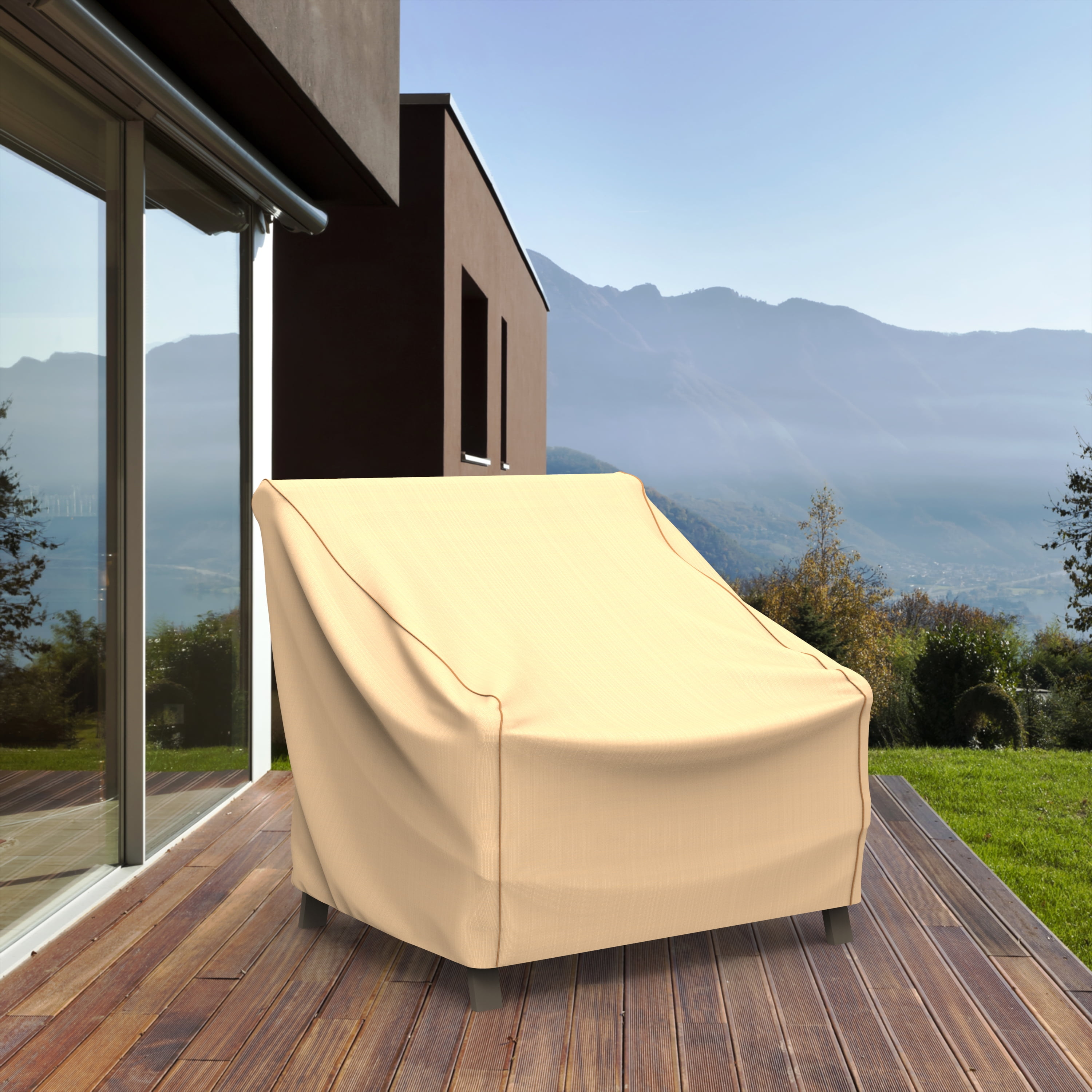 Tan Extra Large Budge All-Seasons Patio Chair Cover 