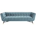 thumbnail image 4 of Modern Contemporary Urban Design Living Room Lounge Club Lobby Sofa, Velvet Fabric, Blue, 4 of 5