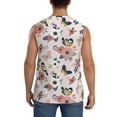 thumbnail image 4 of Haiem Men's Rose Flowers Print Tank Tops Summer Sleeveless Cut Off Workout T-Shirts Fitness Vest Athletic Undershirts-Medium, 4 of 8