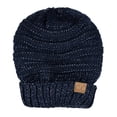 thumbnail image 4 of NYFASHION101 Exclusive Oversized Baggy Slouchy Thick Winter Beanie Hat - Navy Metallic, 4 of 4