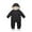 Black451, variant on MEZZALL Winter Baby Boys Girls Fuzzy Thickened Romper Jumpsuit With Hood Toddler Onesie Warm Soft Playwear Fashionable Long Sleeve O-Neck Spring Child One-Pieces