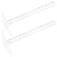thumbnail image 1 of LEEYNEER 2pcs 30cm T-Square Double Sided Scale Plastic Measuring Tool T-Square for Drafting and General Layout Work (Inches  Centimeters), 1 of 6