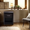 thumbnail image 1 of CorLiving Newport Mid-Century Modern Engineered Wood Adult Nightstand with Drawer and Open Cubby, Black, 1 of 11