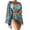 Sky Blue, variant on Njoeus Women's Hawaiian 3 Piece Outfits Swimsuit Set Floral Cardigans Beach Cover Up Crop Top Shorts Bathing Suits Summer Swimwear
