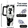 thumbnail image 4 of 40 oz Cat Stainless Steel Tumbler with Handle Straw & Lid Cat Lover Cute Cat Tumbler Cup Travel Coffee Mug Funny Gag Gifts Ideas Cat Gifts for Women Girl, 4 of 4