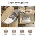 thumbnail image 4 of JOINICE Round Coffee Table with Storage and Flip Top,Circle Fluted Center Table,for Living Room,Oak, 4 of 9