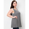 thumbnail image 4 of Made by Johnny Women's Solid Sleeveless Tunic for Leggings Swing Flare Tank Tops S-5XL Plus Size L HDG, 4 of 6