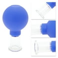 thumbnail image 3 of Unique Bargains 1 Pc Convenient Cupping Facial Tools for Beauty Parlor 0.53" Blue Silicone Glass, 3 of 5