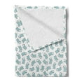 thumbnail image 2 of Salamander Soft Flannel Fleece Throw Blanket, Cartoon Style Continuous Interpretations of Wild Reptiles Repeated, Cozy Plush for Indoor and Outdoor Use, 60" x 80", Pale Blue and White, by Ambesonne, 2 of 5