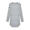 thumbnail image 5 of idosla Womens Long Sleeve Shirts Crewneck Casual Loose Trendy Print T Shirt Tops Basic Tee Fall Top Work Clothes (Navy, 3XL), 5 of 5