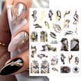 thumbnail image 1 of Pegatinas para uñas para decoración de uñas, pegatinas para uñas para mujeres, pegatinas con textura de serpentina para decoración de uñas, accesorios de diseño de marca de agua para decoración de uña, 1 of 2
