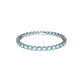 thumbnail image 1 of Pulsera de tenis Swarovski Matrix con cristal azul aguamarina claro, 1 of 1