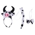 thumbnail image 2 of Chicas De Muchachos Diadema Bowtie Cola Partido Cosplay Yinane Conjunto de traje de vaca para niños, 2 of 8