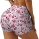 thumbnail image 1 of Balery Flower Butterfly Pantalones cortos de entrenamiento estampados para mujer, sin costuras, ajustados, para gimnasio, yoga, correr, deportes, ejercicio activo, fitness.-Large, 1 of 8