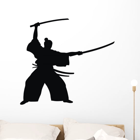 Samurai Wall Decal by Wallmonkeys Peel and Stick Graphic (36 in W x 33 in H) WM78465