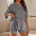 thumbnail image 2 of MuXiKeJi Clothes Two Piece Short Sets for Women Summer 2026 Matching Loungewear Travel Outfits Spring Beach Vacation Clothes, 2 of 7
