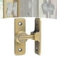 thumbnail image 2 of Pestillo de puerta de granero, cerradura deslizante, aleación de zinc antipérdida, pestillo de puerta, cerradura de puerta de seguridad para el hogar Bronce de 90 grados, 2 of 7