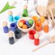 thumbnail image 4 of Material didáctico para niños: 7 colores, persona y taza, clasificación por colores, juego de bolas y cuentas a juego, juguete de madera, 4 of 4