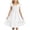 Dress 05-White, variant on Girls Summer Dresses Ruffle Flutter Sleeve Square Neck Ruffle Beach Teen