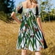 thumbnail image 5 of Vestido de manga corta de hojas de eucalipto (garlunga) Ropa femenina Vestidos elegantes para mujer Falda de verano, 5 of 7