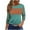 `Green, variant on Htigea Shirt 3/4 Sleeve for Women T-Shirt Summer Pullover Basic Tops Casual Tops Crew Neck Shirt Dark Blue,M