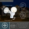 thumbnail image 6 of White Motion Sensor Dusk to Dawn Outdoor Security Flood Light - 2 Adjustable Light Heads - 4 Modes, 6 of 14
