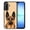 Black Tan German Shepherd Dog, variant on WIRESTER Shockproof Soft Rubber Cover Case for Samsung Galaxy A17 5G 6.7" 2025, Black White Tuxedo Cat On Aero Blue Background